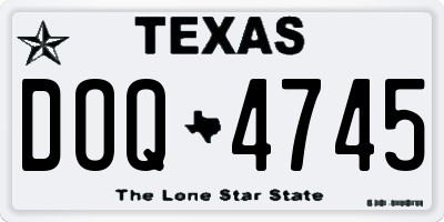 TX license plate DOQ4745