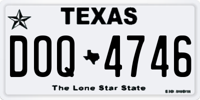 TX license plate DOQ4746
