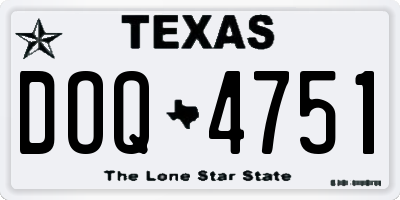 TX license plate DOQ4751