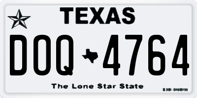 TX license plate DOQ4764
