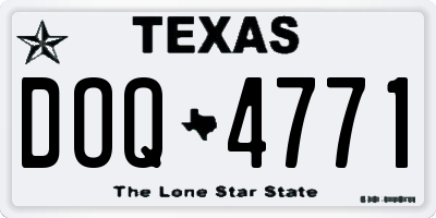 TX license plate DOQ4771