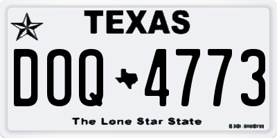TX license plate DOQ4773