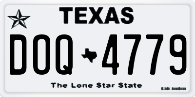 TX license plate DOQ4779