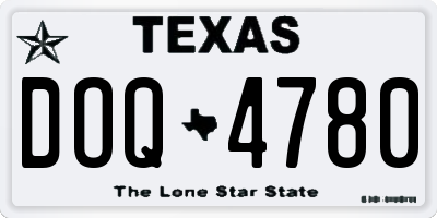 TX license plate DOQ4780
