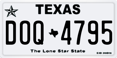TX license plate DOQ4795