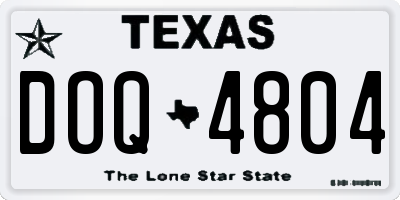 TX license plate DOQ4804