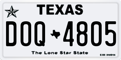 TX license plate DOQ4805