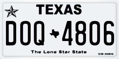 TX license plate DOQ4806