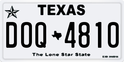 TX license plate DOQ4810