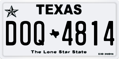 TX license plate DOQ4814