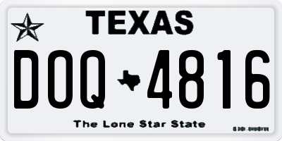 TX license plate DOQ4816