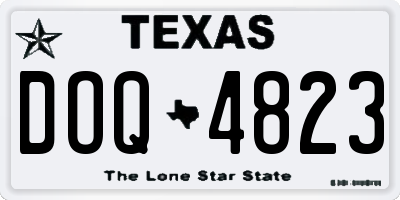 TX license plate DOQ4823