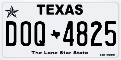 TX license plate DOQ4825