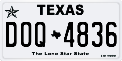 TX license plate DOQ4836