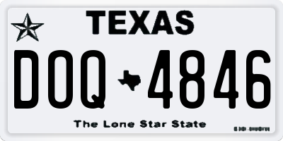 TX license plate DOQ4846