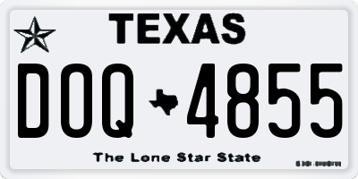 TX license plate DOQ4855