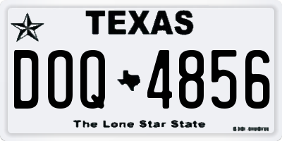 TX license plate DOQ4856