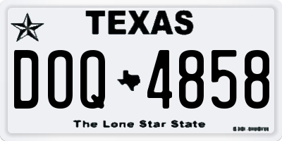 TX license plate DOQ4858