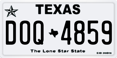 TX license plate DOQ4859