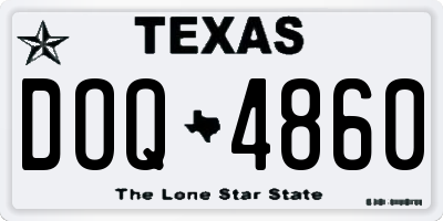 TX license plate DOQ4860
