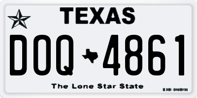 TX license plate DOQ4861