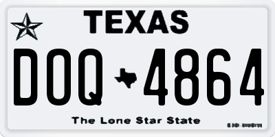 TX license plate DOQ4864