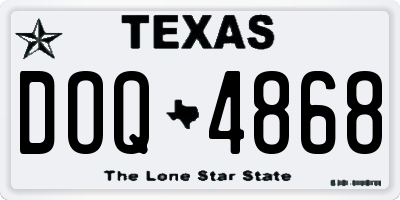 TX license plate DOQ4868