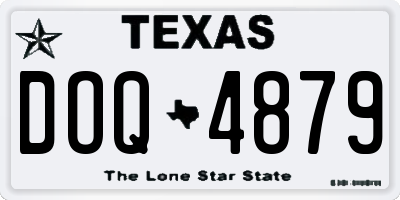 TX license plate DOQ4879