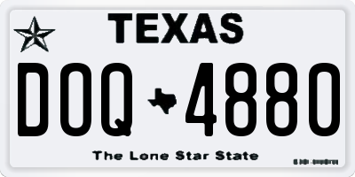 TX license plate DOQ4880