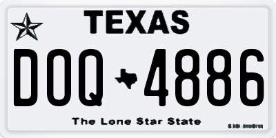 TX license plate DOQ4886