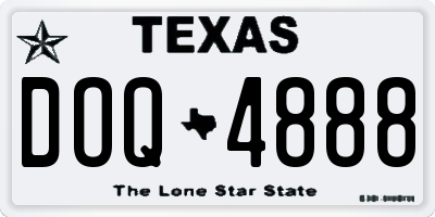 TX license plate DOQ4888