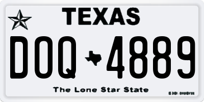 TX license plate DOQ4889