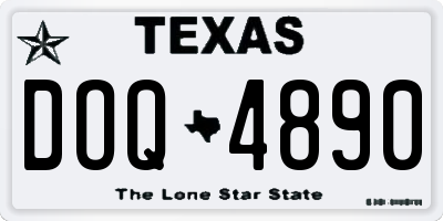 TX license plate DOQ4890
