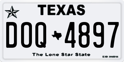 TX license plate DOQ4897