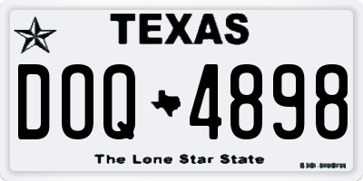 TX license plate DOQ4898