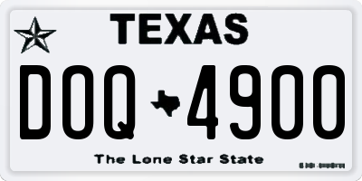 TX license plate DOQ4900