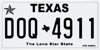 TX license plate DOQ4911