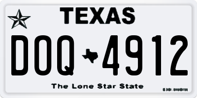 TX license plate DOQ4912