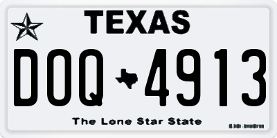 TX license plate DOQ4913