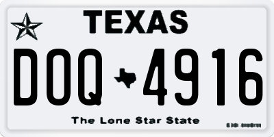 TX license plate DOQ4916