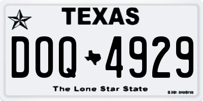 TX license plate DOQ4929