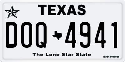TX license plate DOQ4941