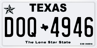 TX license plate DOQ4946