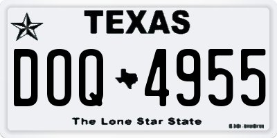 TX license plate DOQ4955