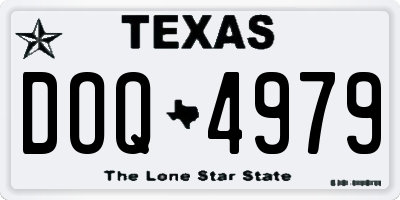TX license plate DOQ4979