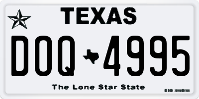 TX license plate DOQ4995