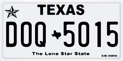 TX license plate DOQ5015