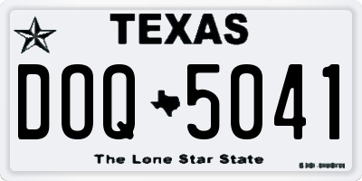 TX license plate DOQ5041