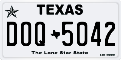 TX license plate DOQ5042