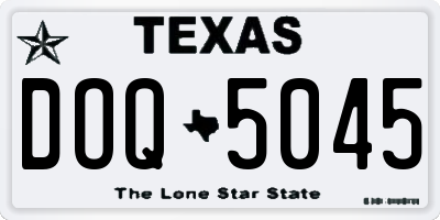 TX license plate DOQ5045